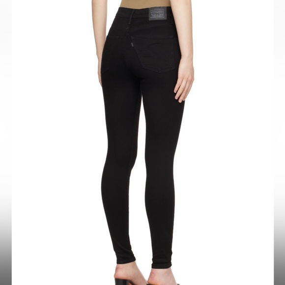 Levi’s Black Mile High Super Skinny Jeans - Picture 3 of 6